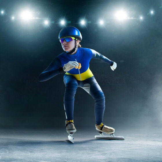 Prävention - Zentrum für Bewegungsanalye - EMG-Biofeedback - Eisläufer am Start